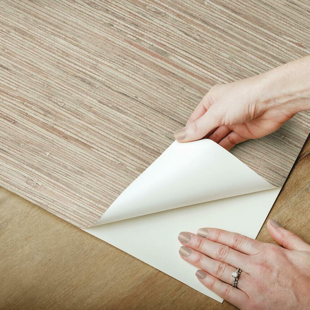 Faux Grasscloth Peel and Stick Wallpaper