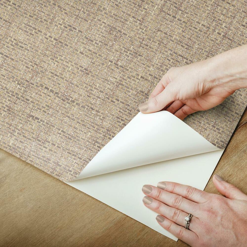 Faux Grasscloth Weave Peel and Stick Wallpaper