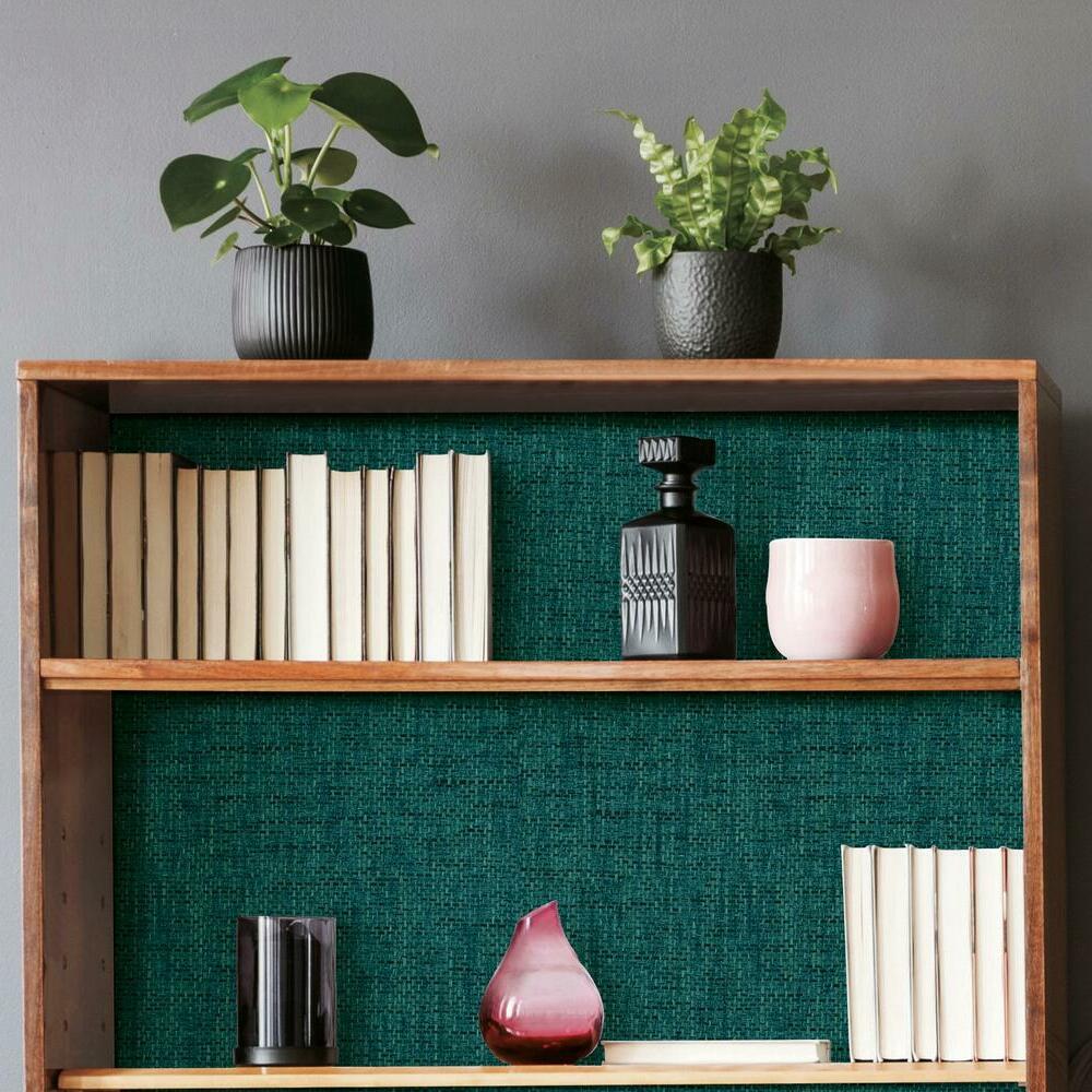 Faux Grasscloth Weave Peel and Stick Wallpaper