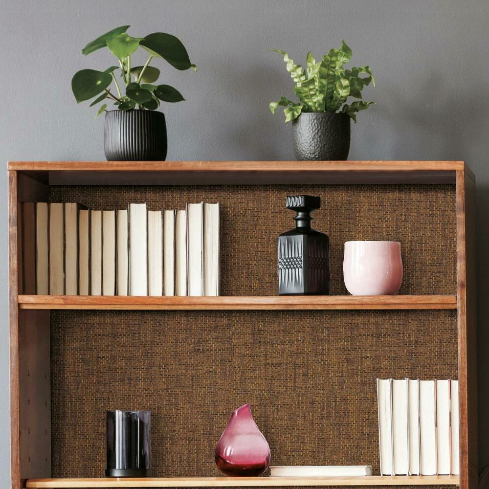 Faux Grasscloth Weave Peel and Stick Wallpaper