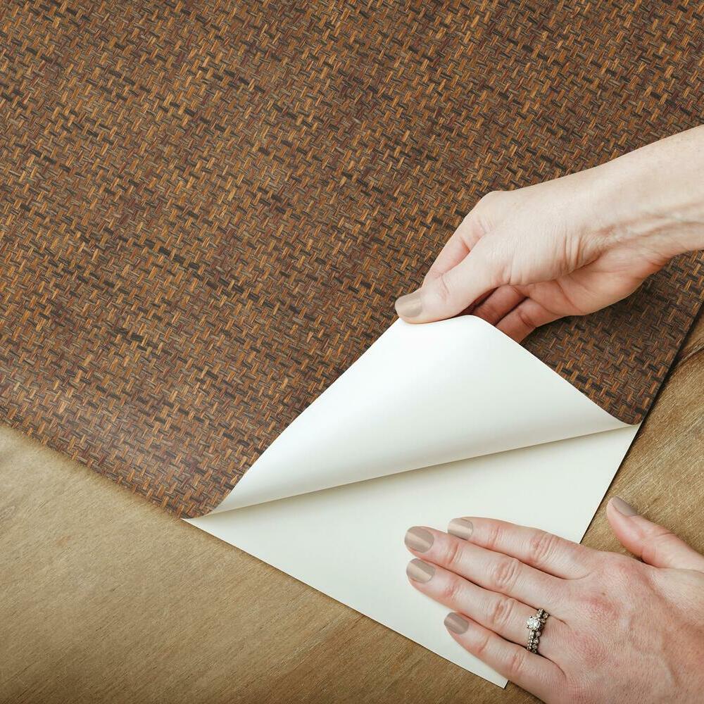Faux Grasscloth Weave Peel and Stick Wallpaper