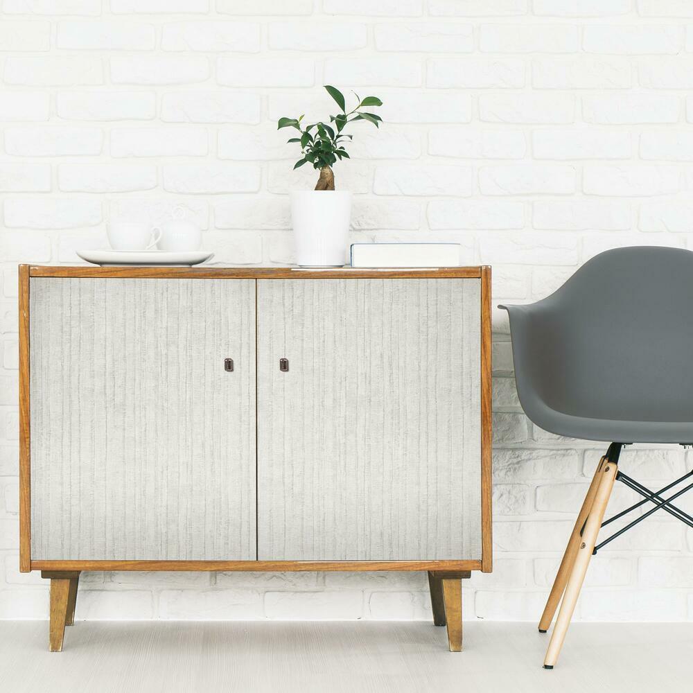 Crackled Stria Faux Texture Peel and Stick Wallpaper