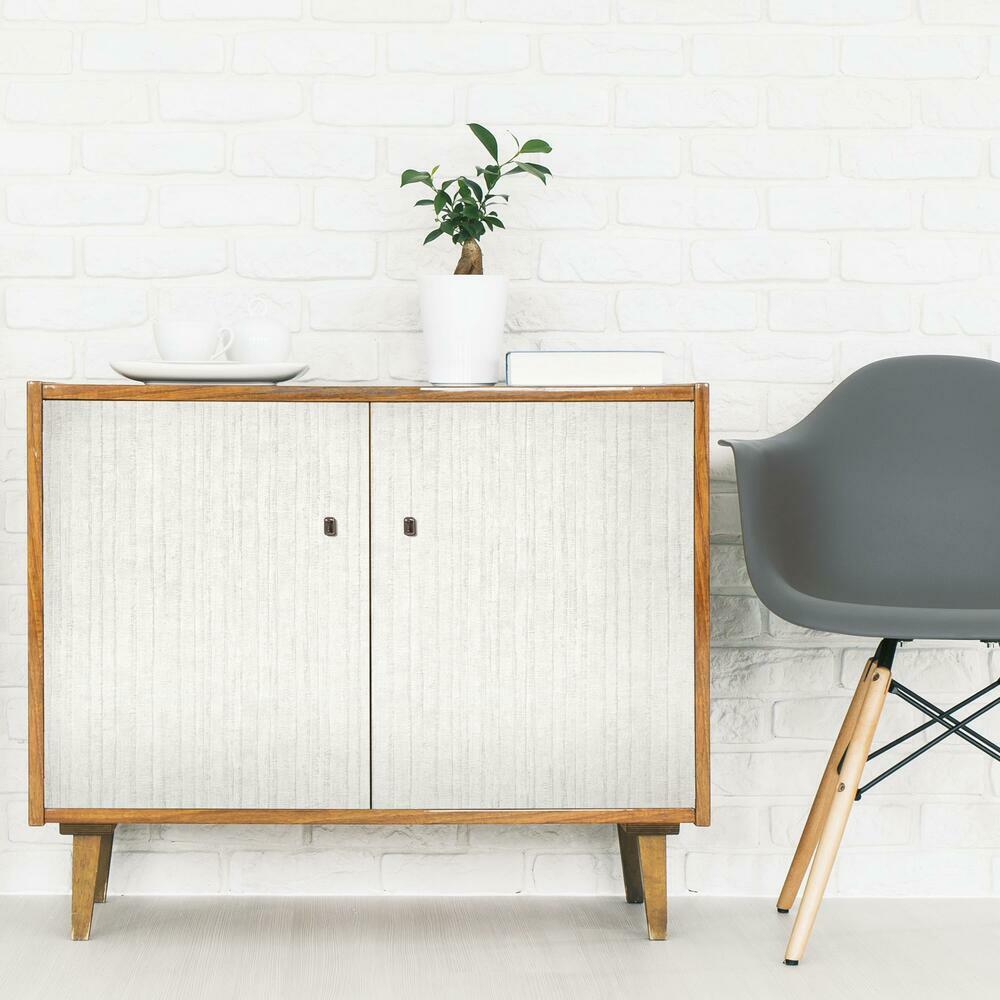 Crackled Stria Faux Texture Peel and Stick Wallpaper