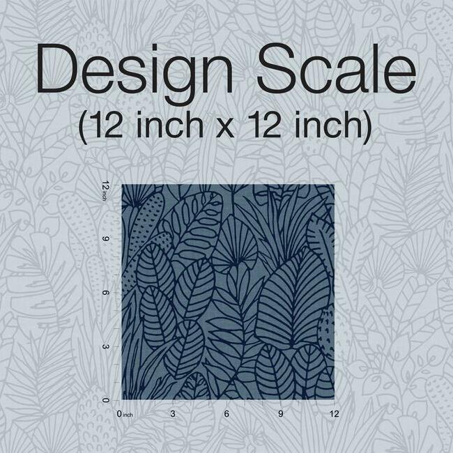 Tropical Leaves Sketch Peel and Stick Wallpaper