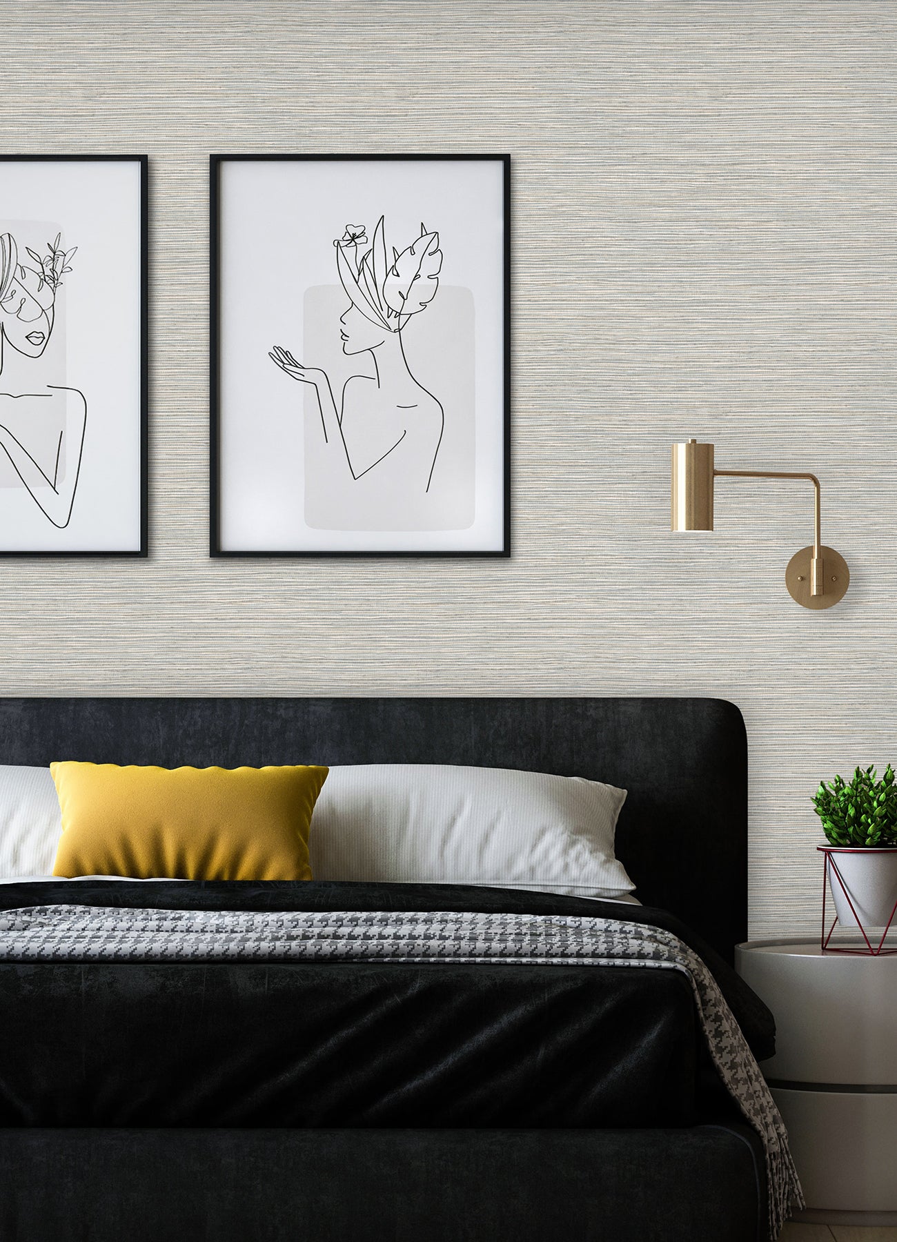 Dimensional Grasscloth Peel and Stick Wallpaper