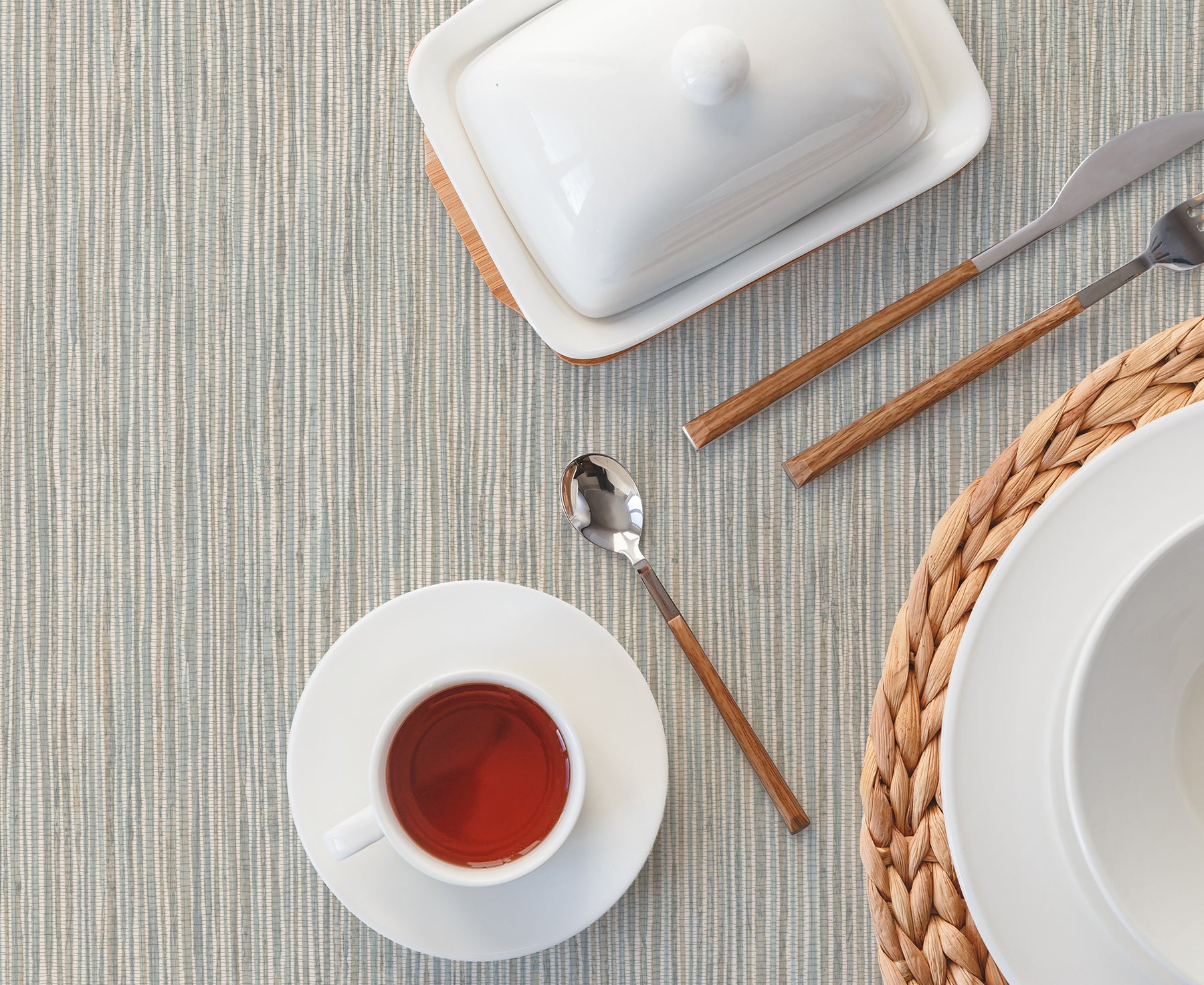 Dimensional Grasscloth Peel and Stick Wallpaper