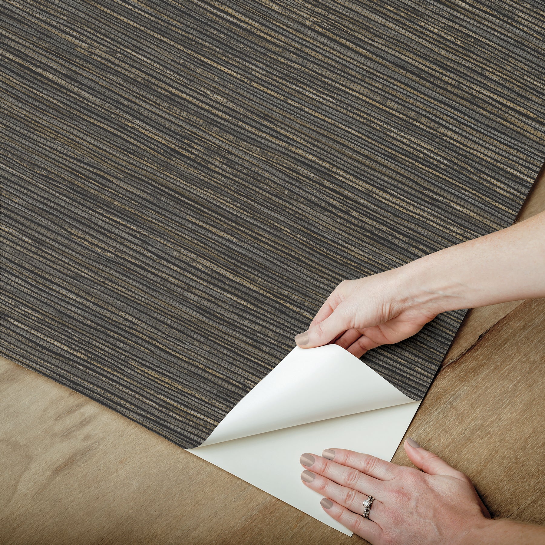 Dimensional Grasscloth Peel and Stick Wallpaper