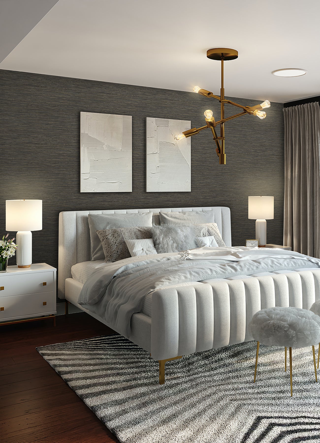 Dimensional Grasscloth Peel and Stick Wallpaper