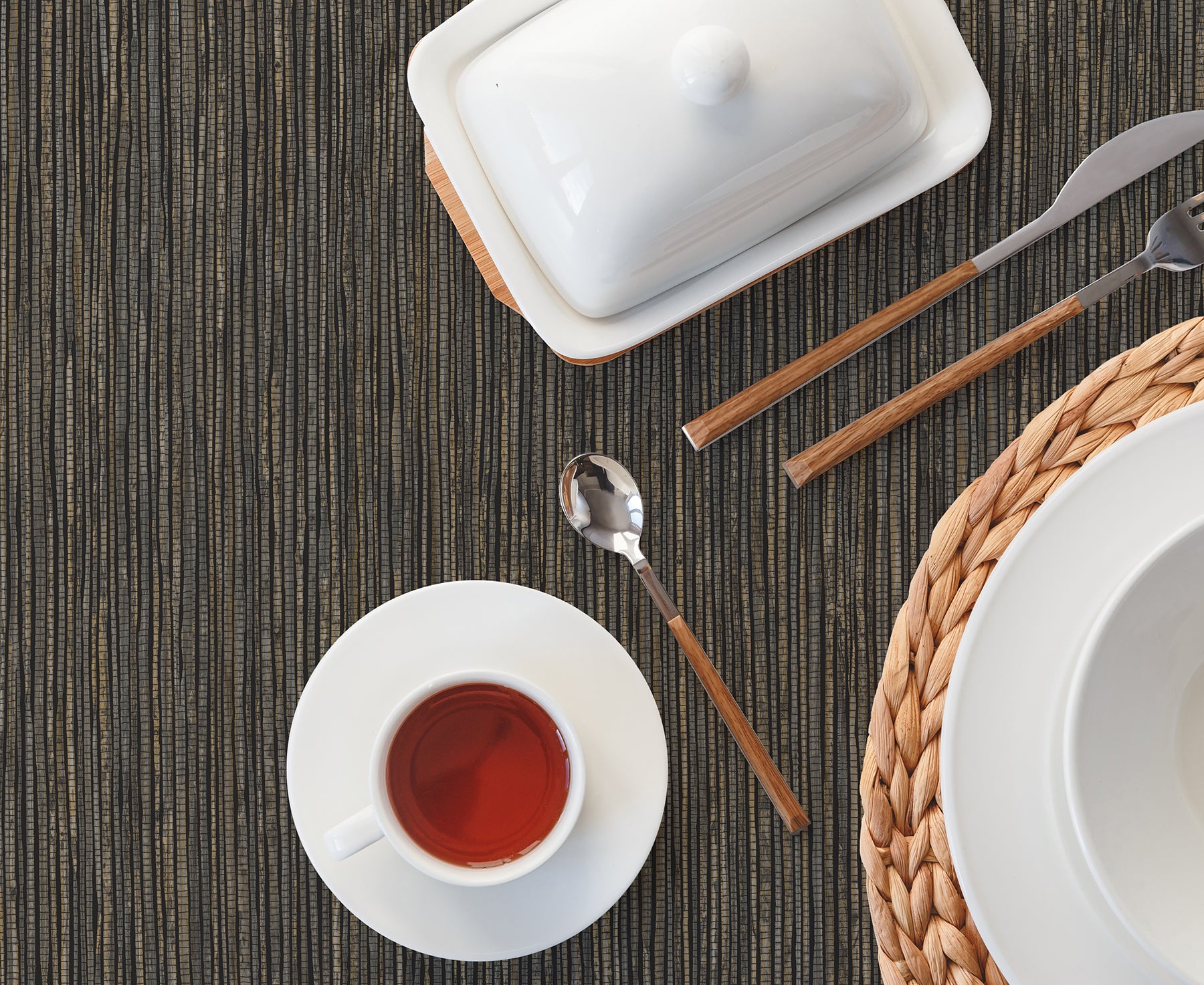 Dimensional Grasscloth Peel and Stick Wallpaper