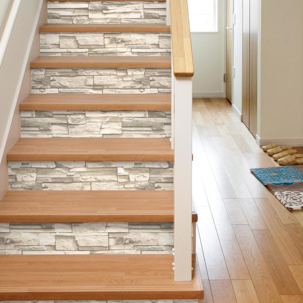 Stacked Stone Peel and Stick Wallpaper