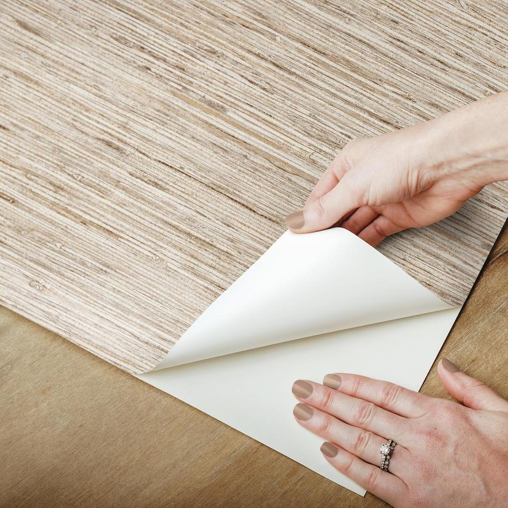 Faux Grasscloth Peel and Stick Wallpaper