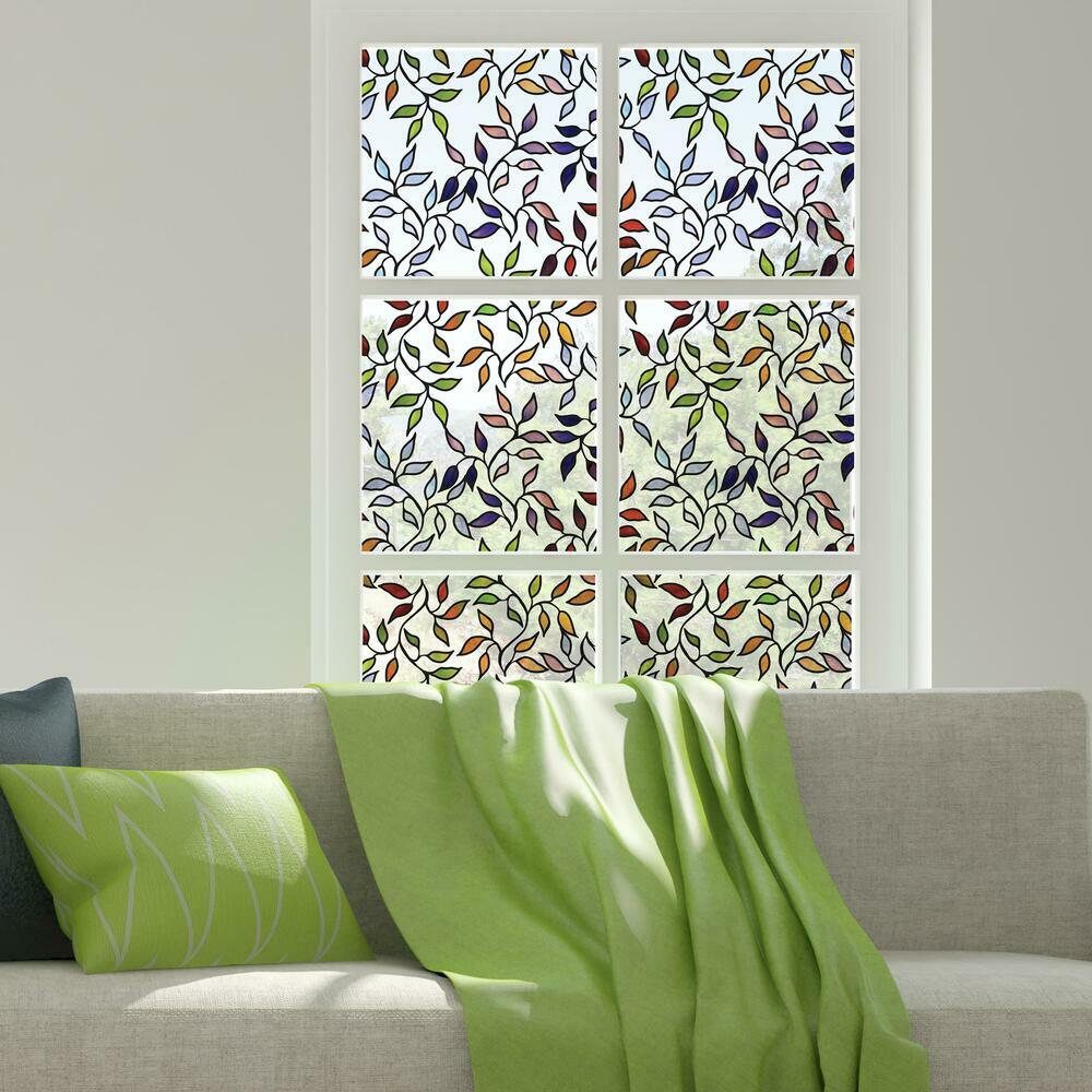 Stained Glass Leaves Window Film