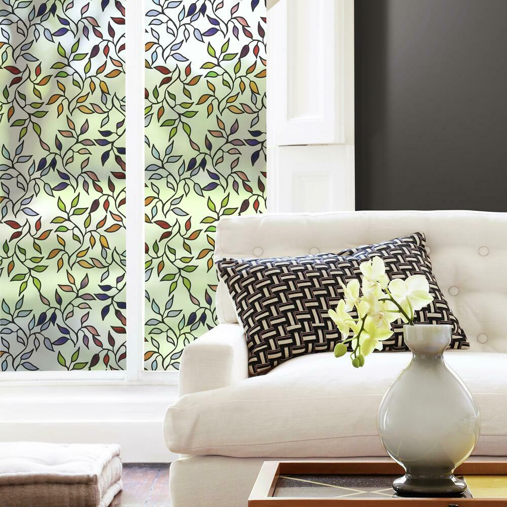 Stained Glass Leaves Window Film