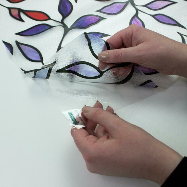 Stained Glass Leaves Window Film